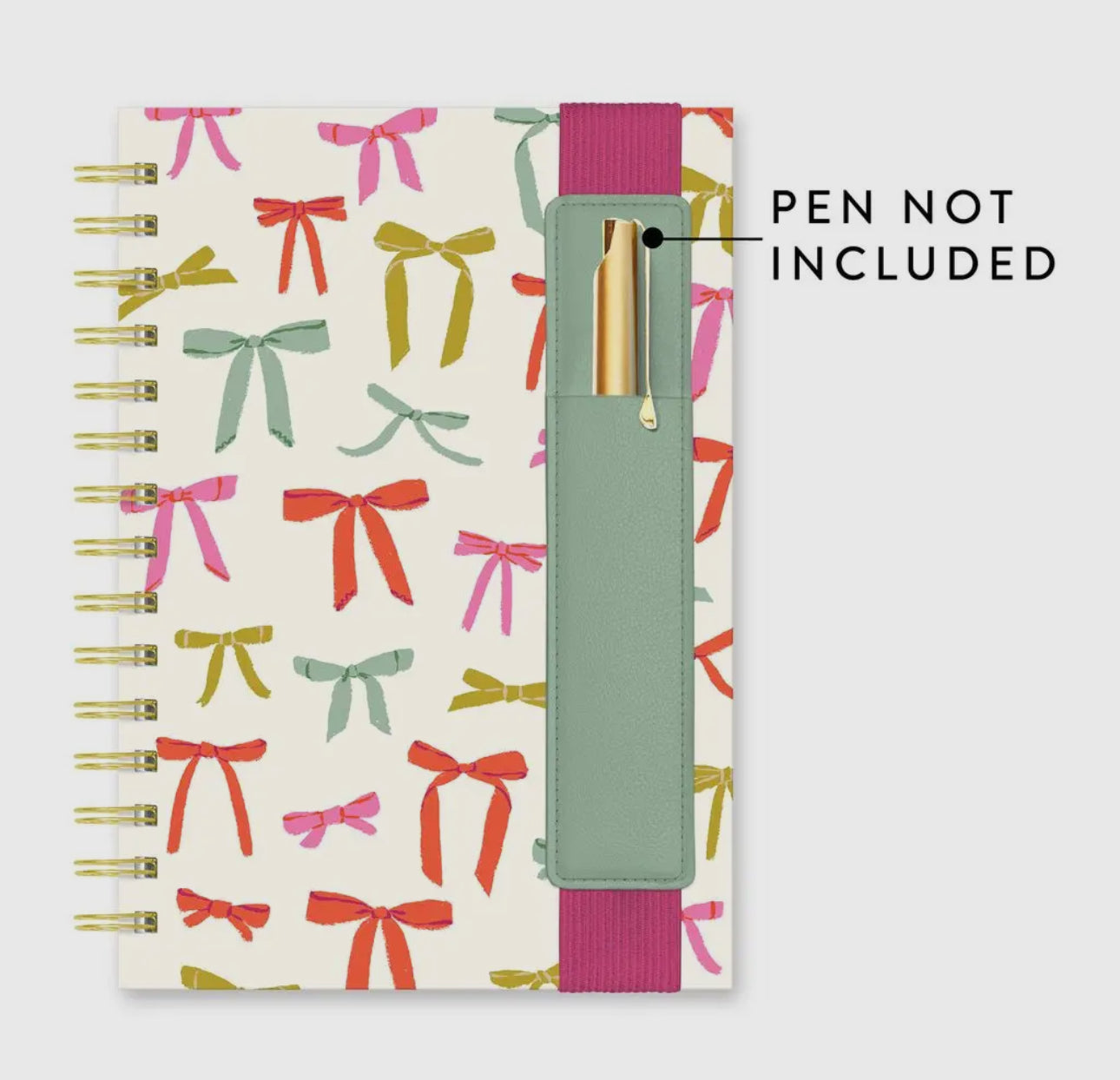Bows Notebook with Pen Pocket