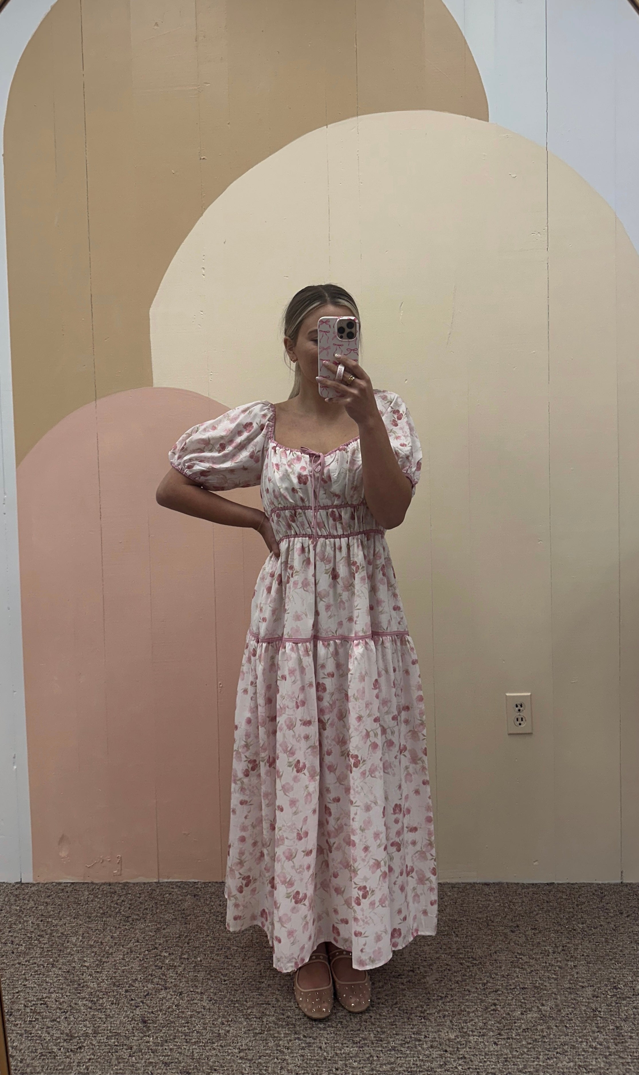 Pink and Ivory Floral Dress | Blush Boutique Pink and Ivory Floral Dress | Blush Boutique