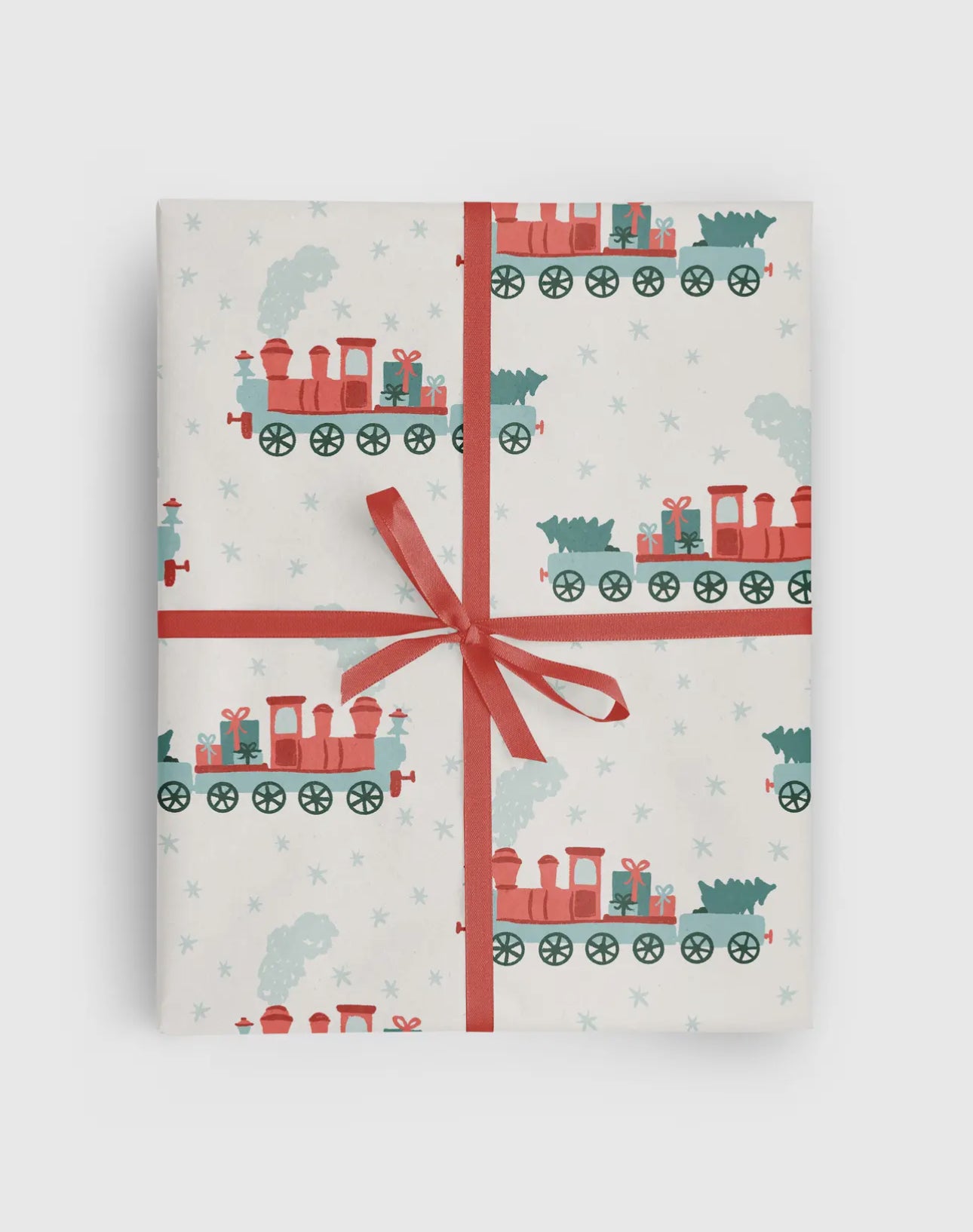 Christmas Trains Wrapping Paper Roll