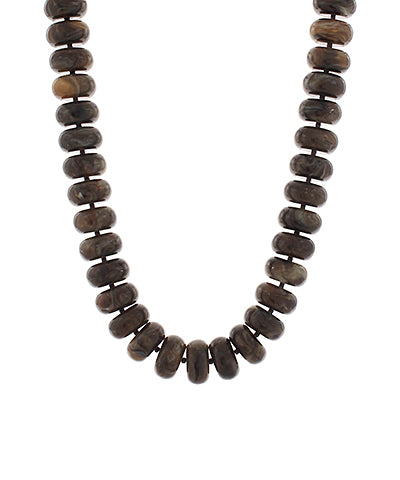 Marble Bead Necklace (Grey)