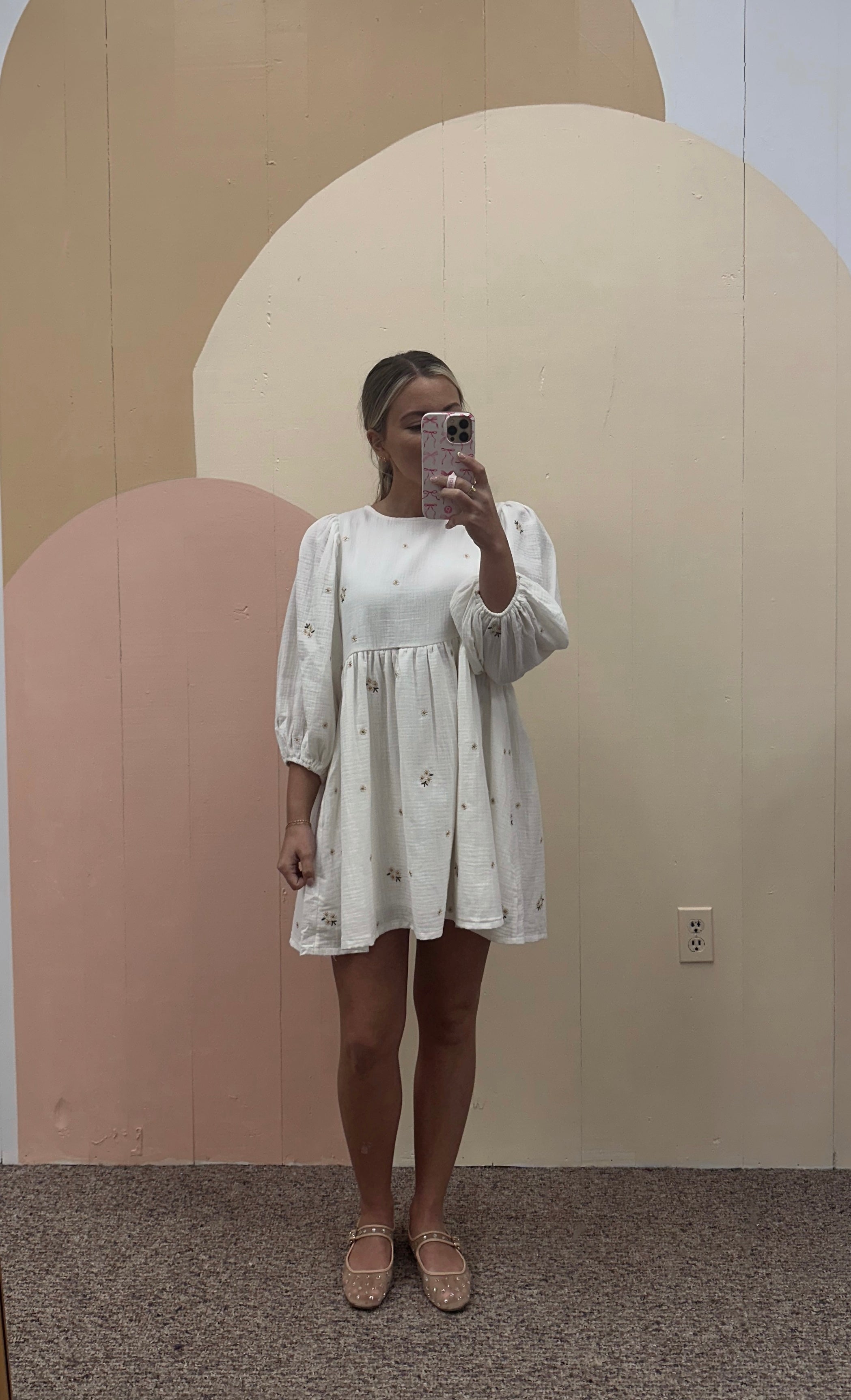 Ivory Embroidered Floral Babydoll Dress | Blush Boutique Ivory Embroidered Floral Babydoll Dress | Blush Boutique
