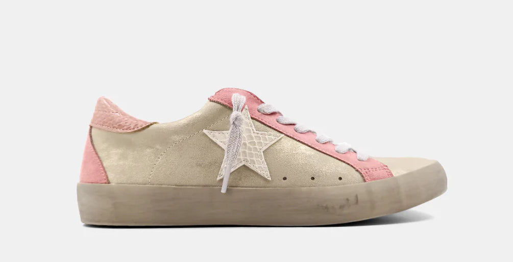 Never Leave You Sneakers - Pink/Gold