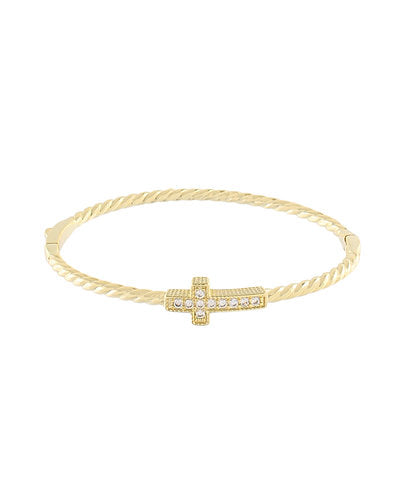 Pave Cz Cross Bracelet