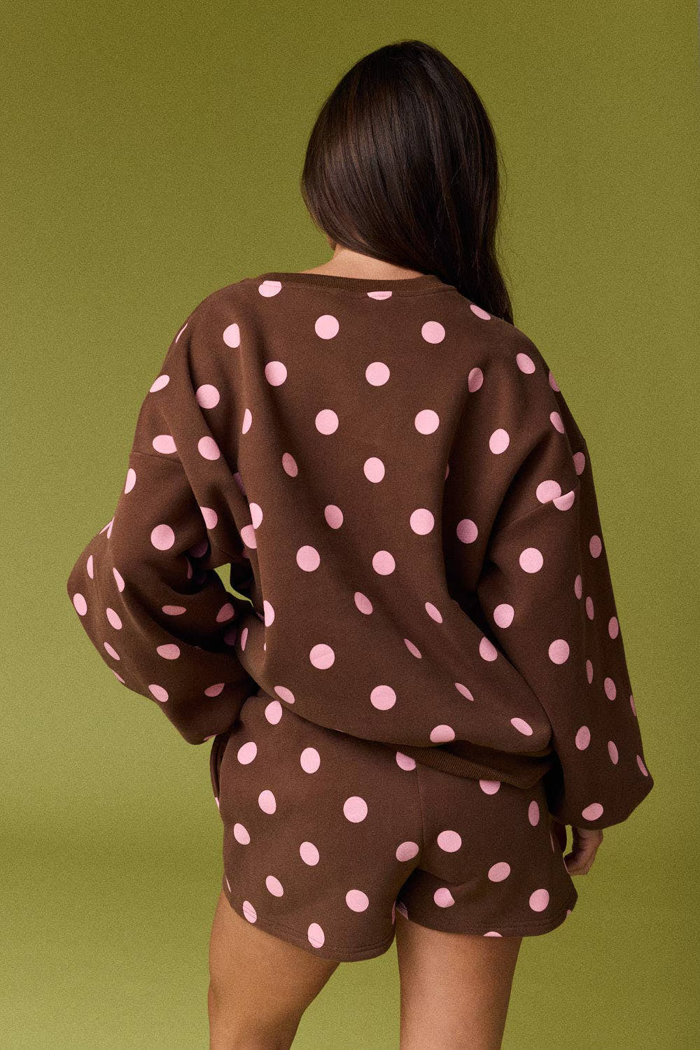 Pink & Brown Polka Dot Set