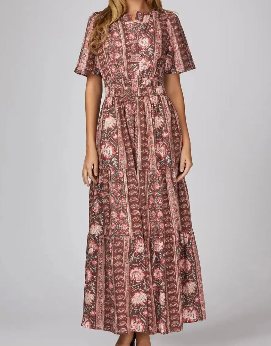 Merlot Floral Maxi Dress
